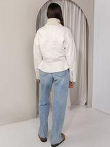 White Warm Sheepskin Coat