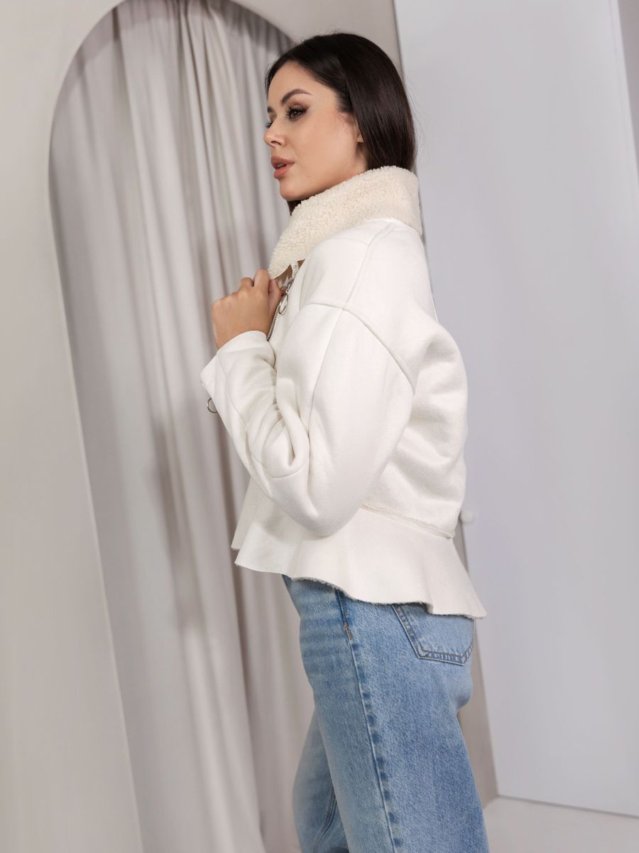 White Warm Sheepskin Coat