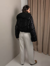 Black Casual Puffer Jacket