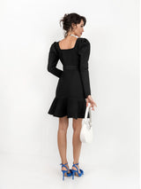 Elegant Black Long Sleeved Dress