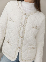 White Casual Puffer Jacket