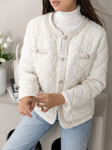 White Casual Puffer Jacket